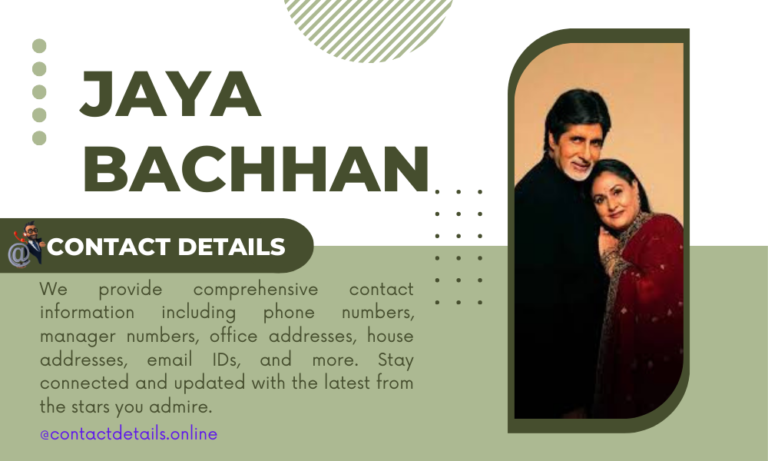 Jaya Bachchan Contact Details: Mobile Number, WhatsApp Number, Phone Number, House Address